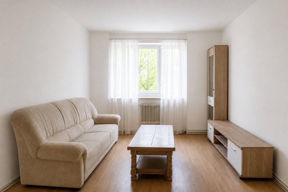 Frisch gestrichenes Wohnzimmer nach professionellen Malerarbeiten